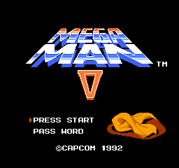 Mega Man 5 Title Screen